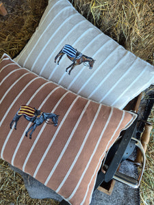 Hand Painted Equestrian Cushion