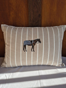 Hand Painted Equestrian Cushion