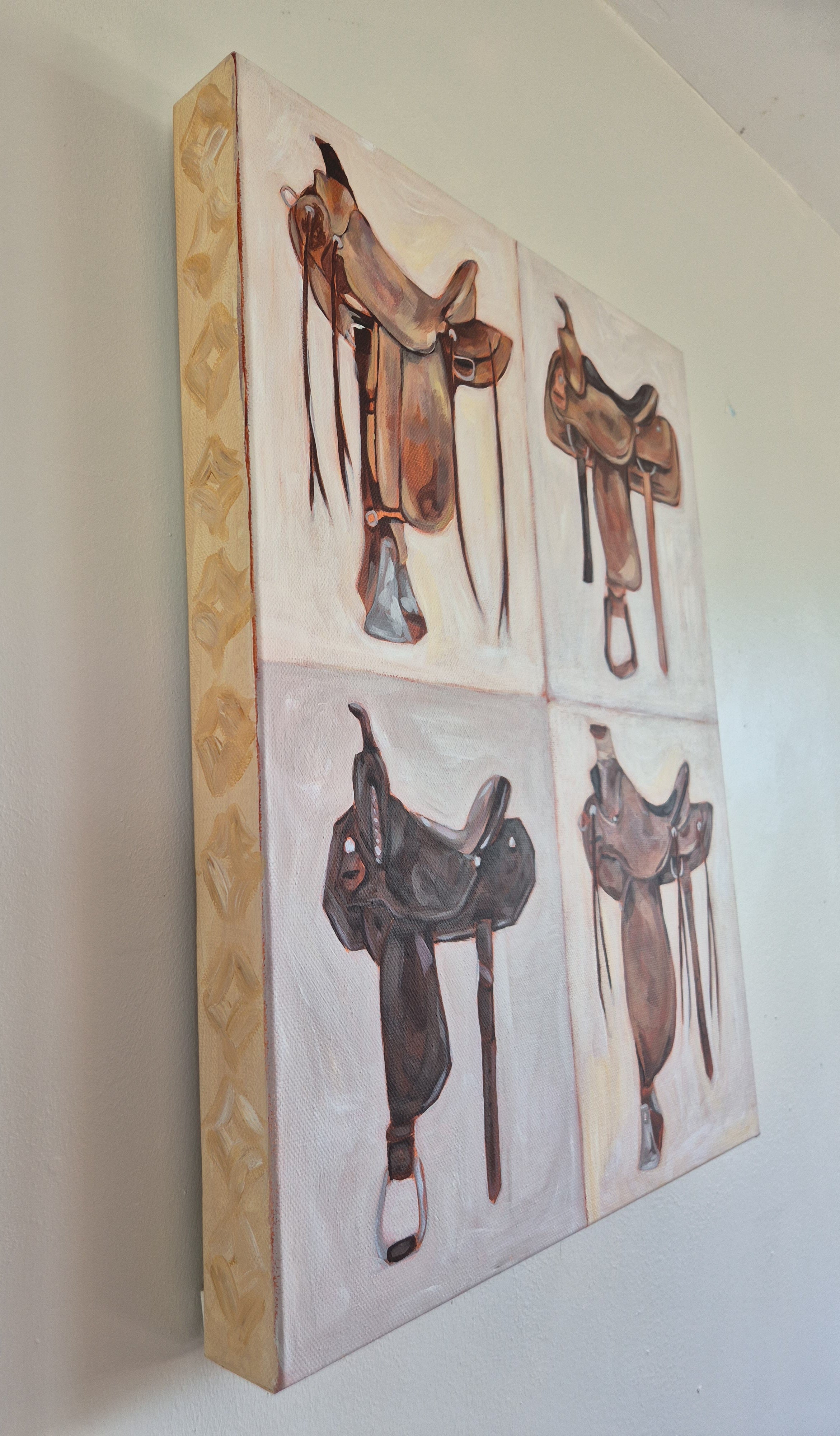 Four Saddles ORIGINAL PAINTING