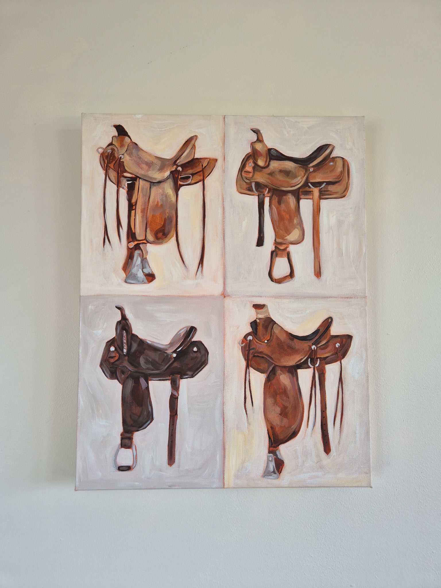 Four Saddles ORIGINAL PAINTING