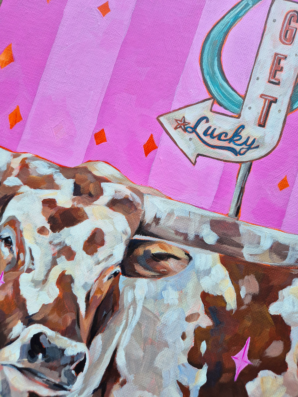 Longhorn Luck. ORIGINAL PAINTING