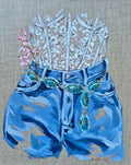Denim & Lace. Original painting