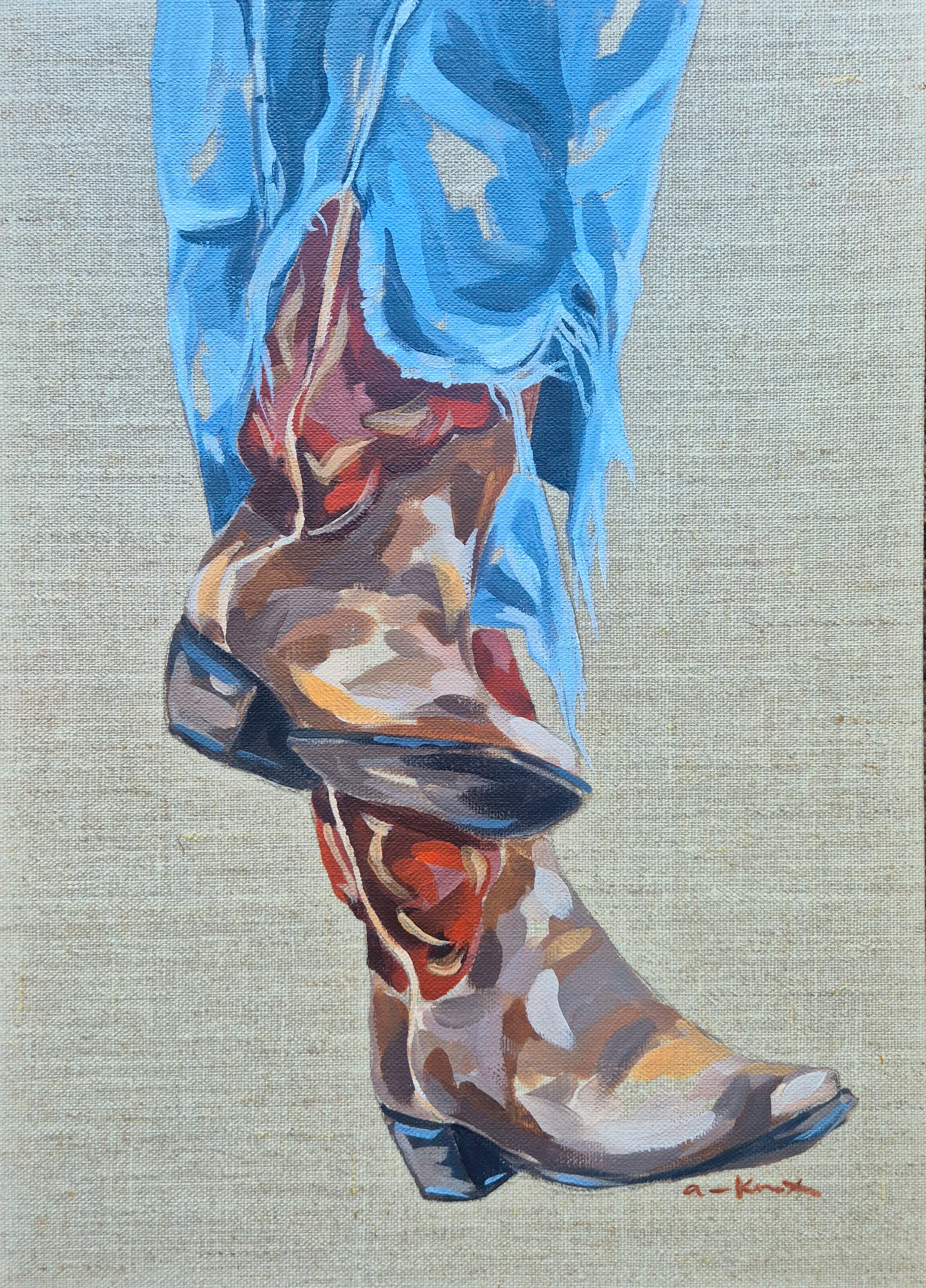Pretty n Perched. Original painting