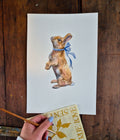 Blue Bow Bunny original