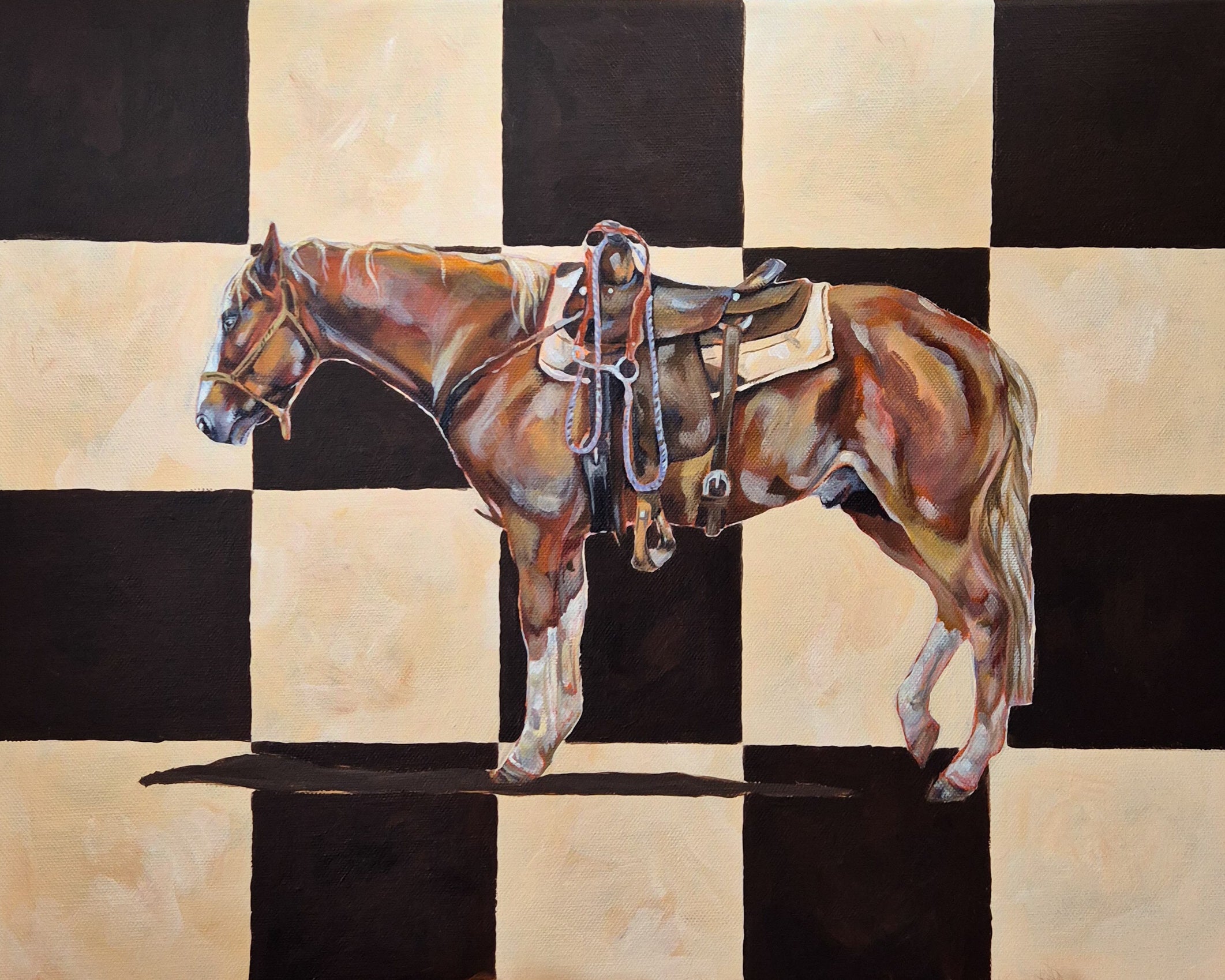 Checkered Mate. Original painting