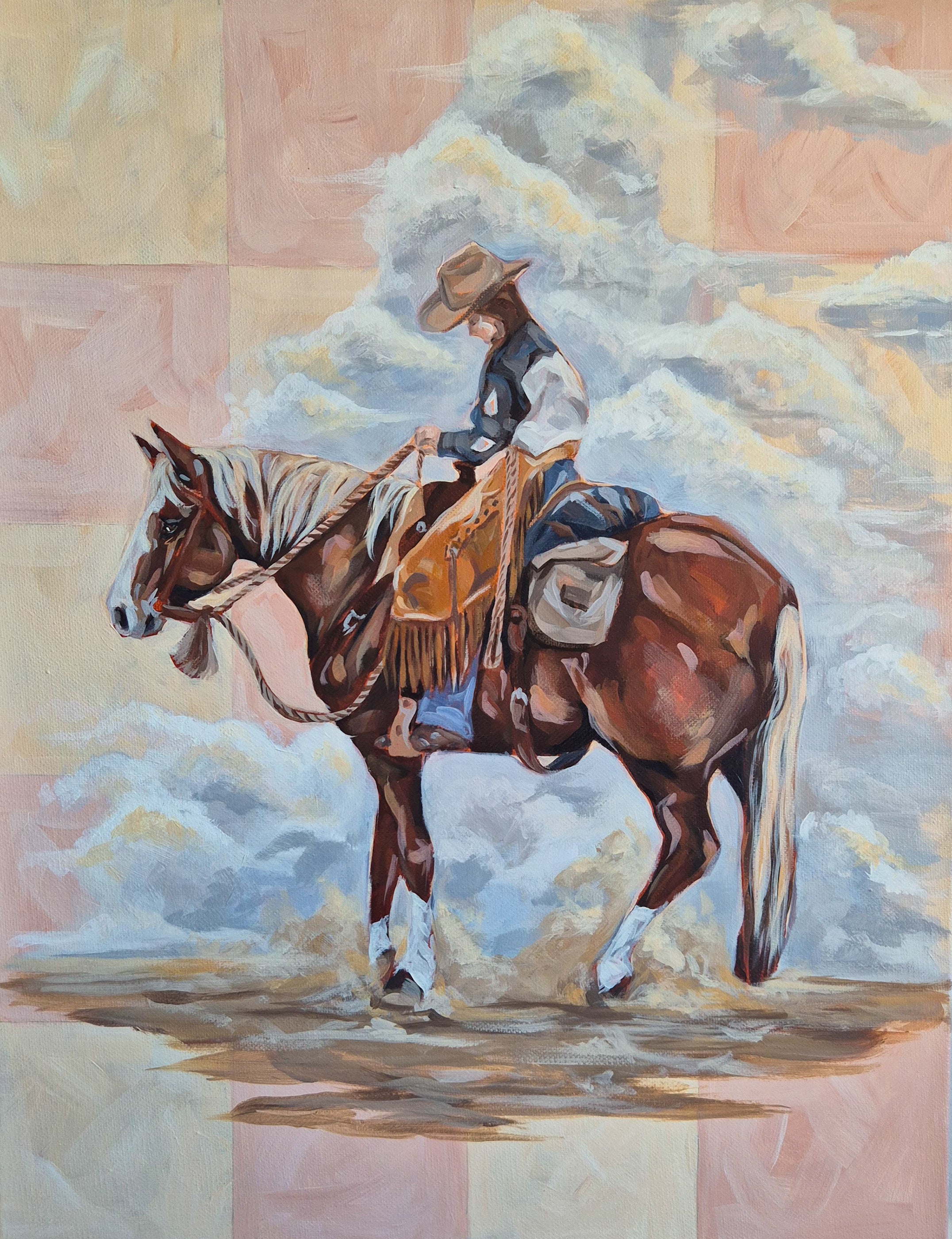 Cotton Candy Crossing. ORIGINAL PAINTING