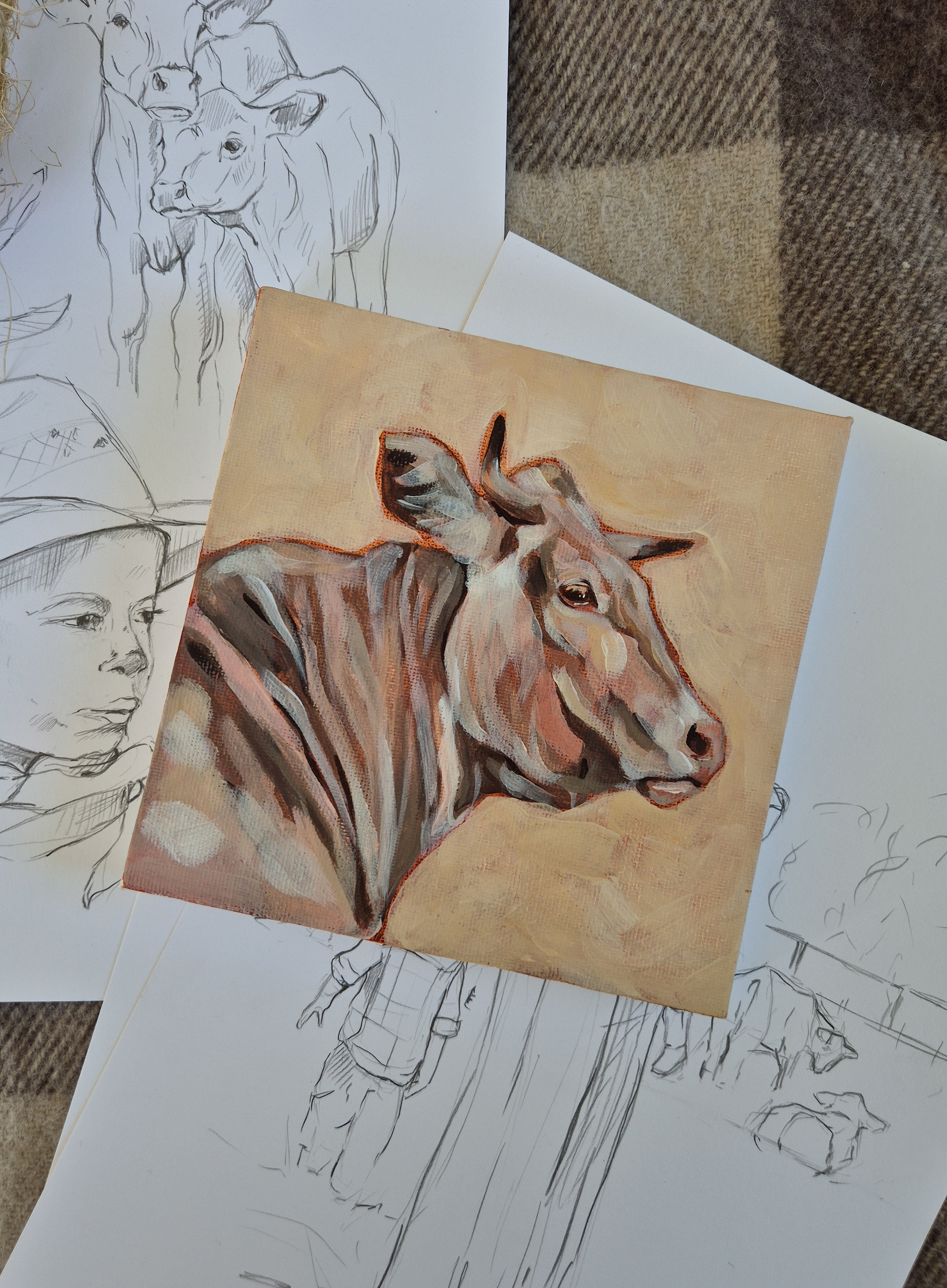 Side Eye. Original painting