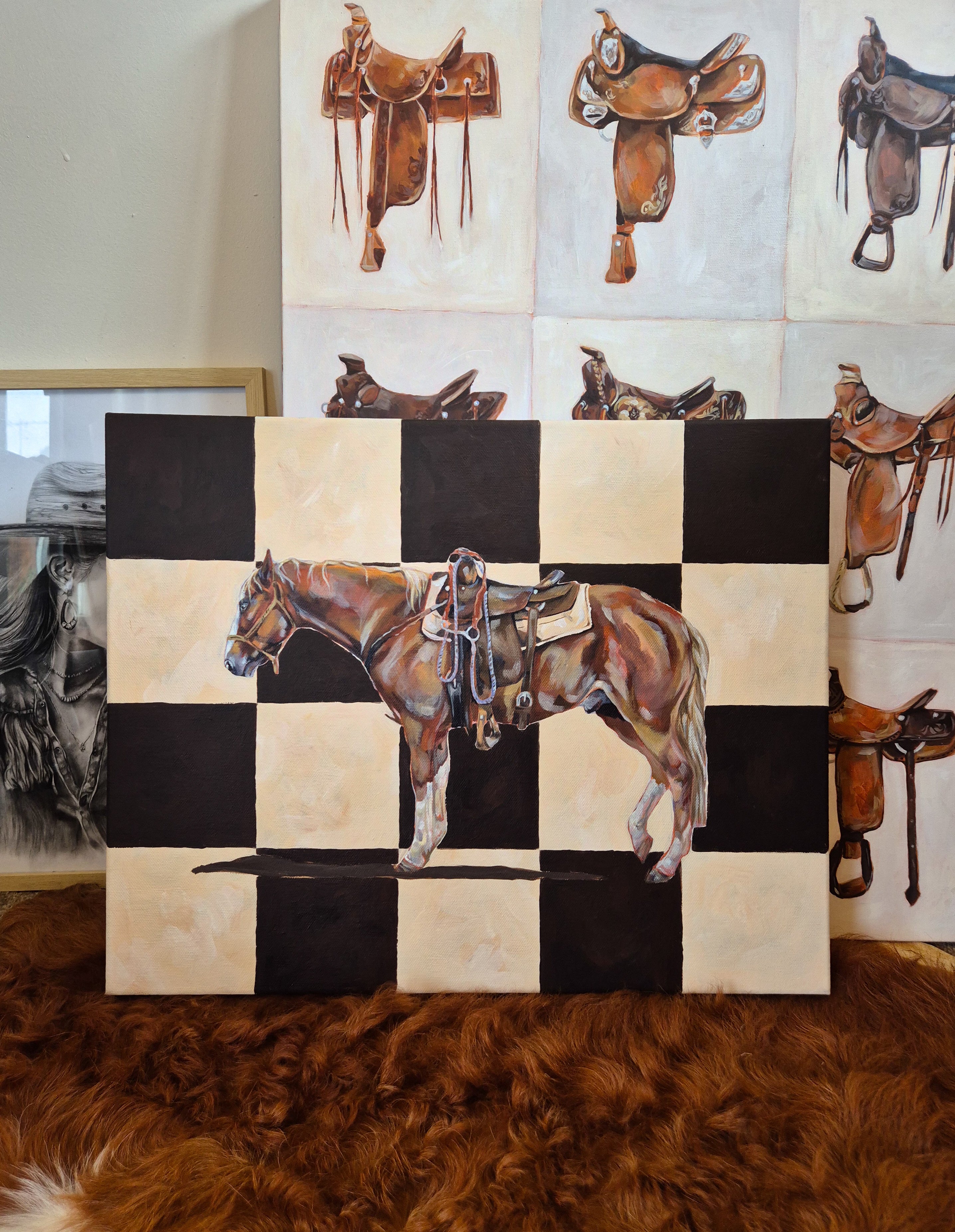 Checkered Mate. Original painting
