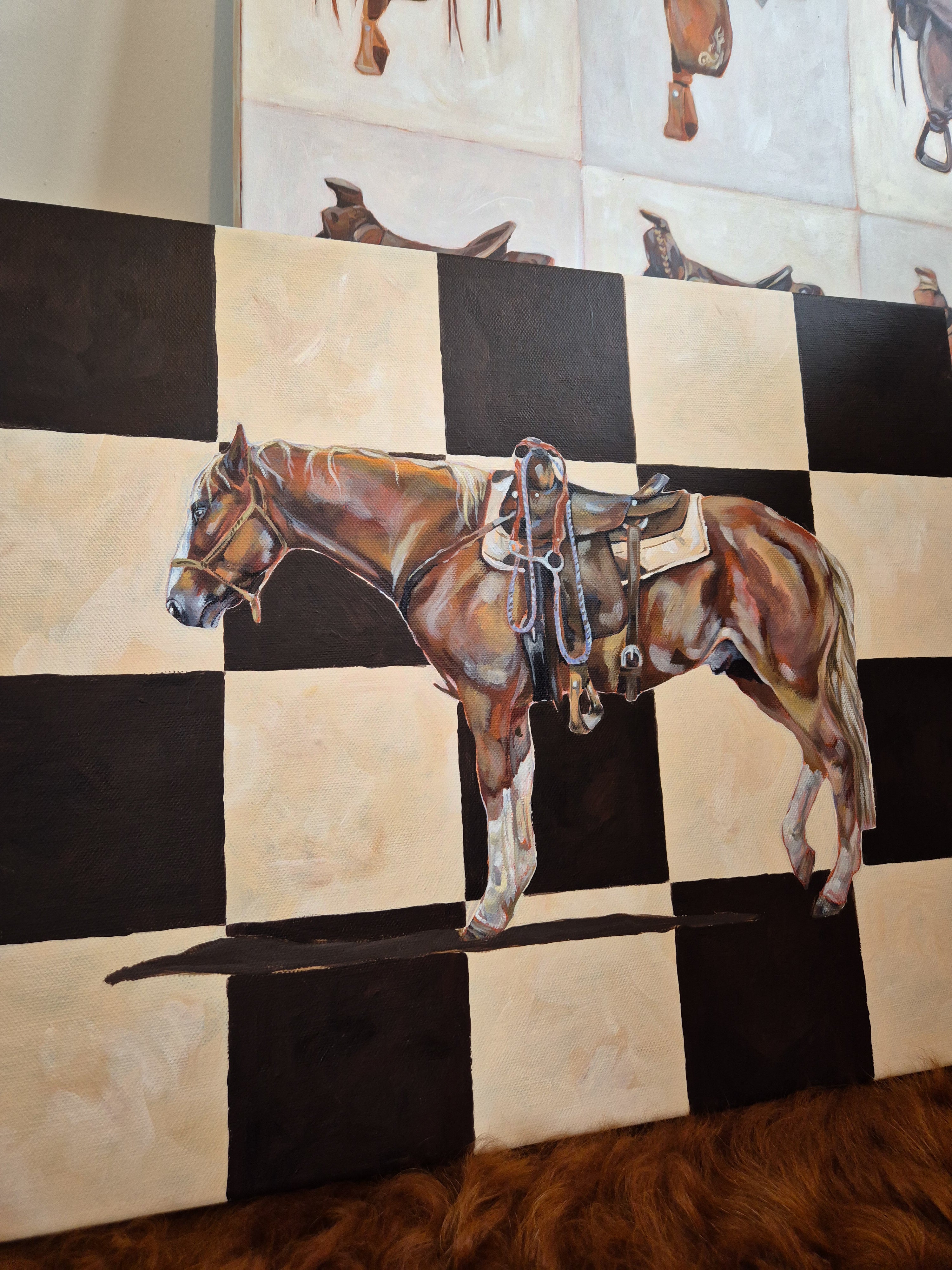Checkered Mate. Original painting