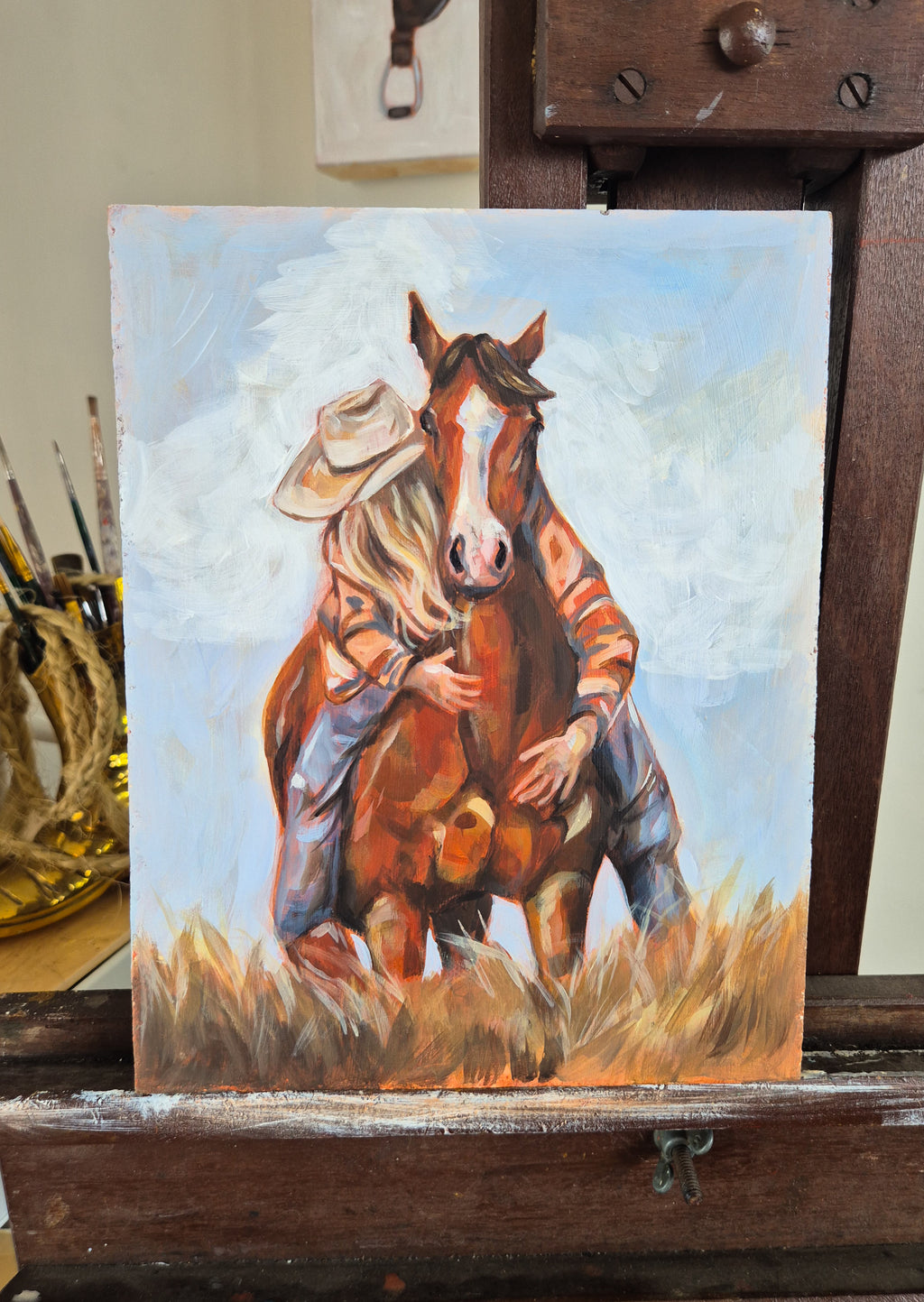 Heart horse. Original painting