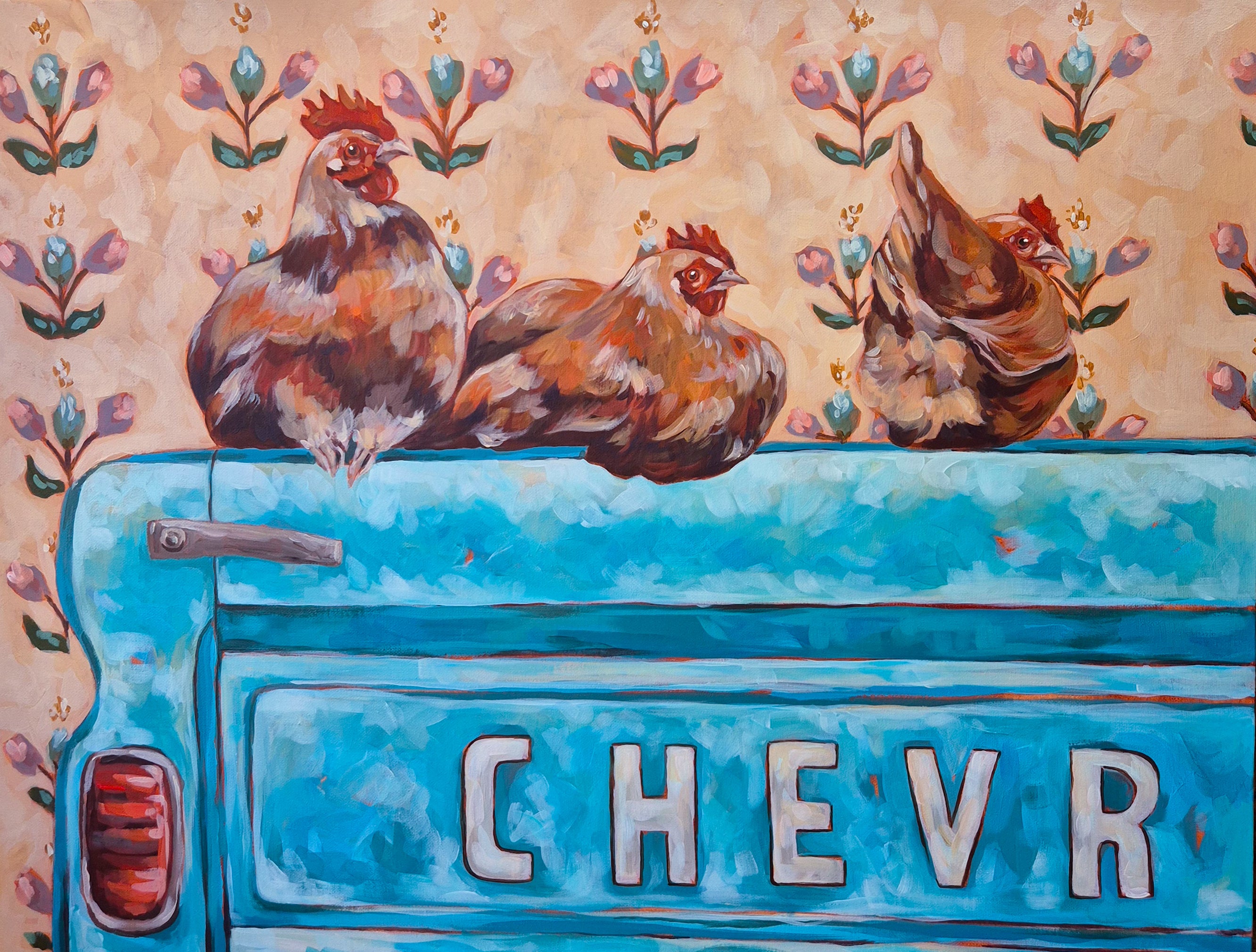 Tailgate Girls. ORIGINAL PAINTING