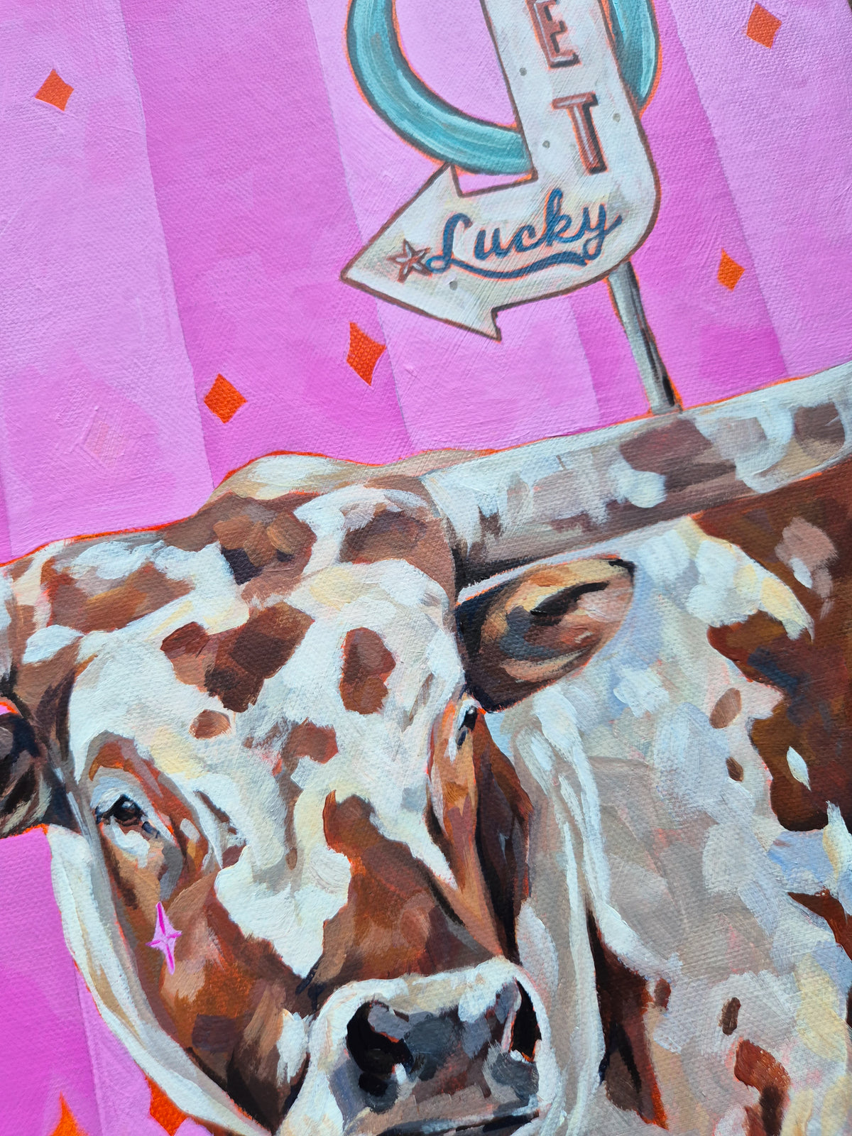 Longhorn Luck. ORIGINAL PAINTING