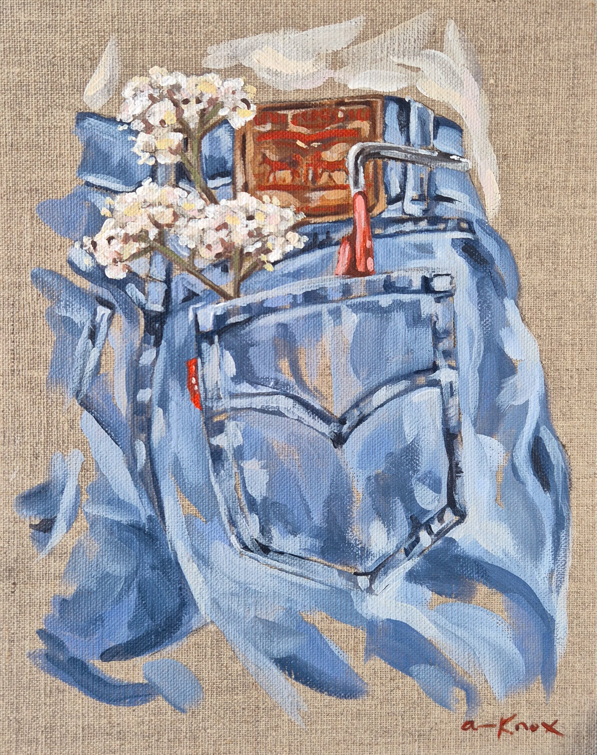 Barn In Blue. Original painting