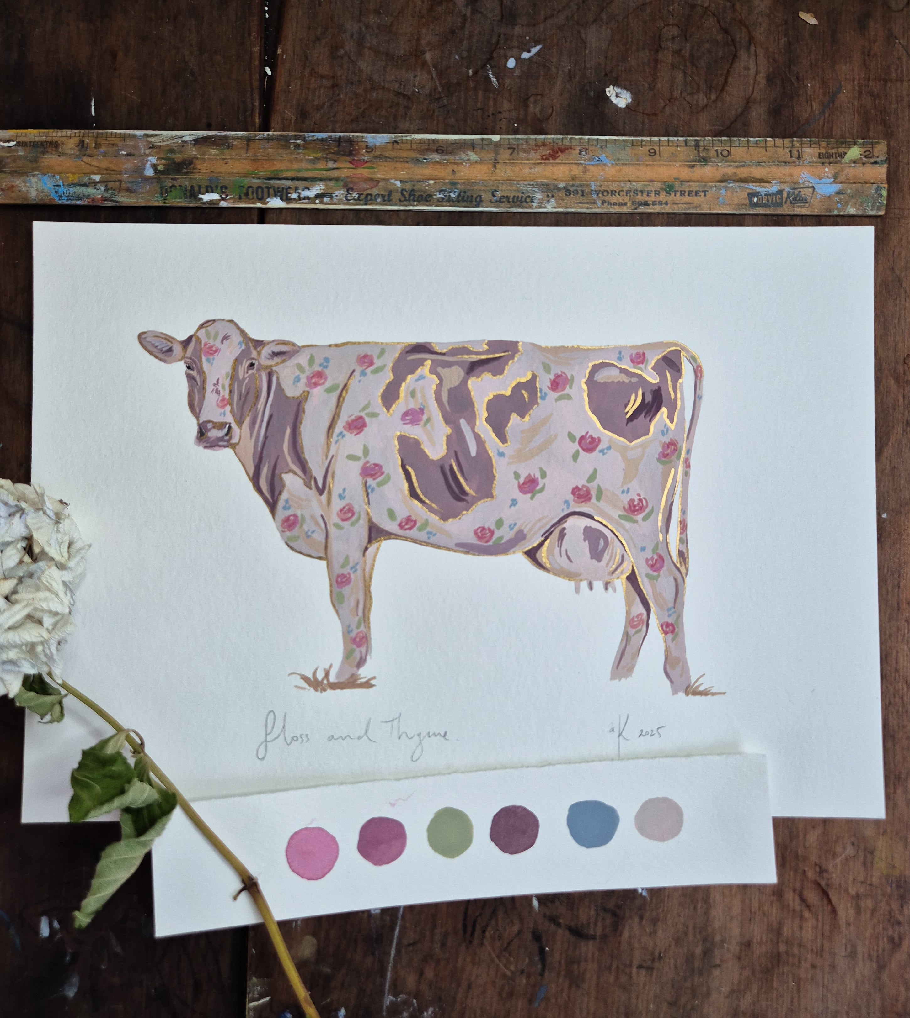 Floss and Thyme original painting