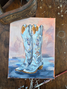 Lavender Boots. Original painting